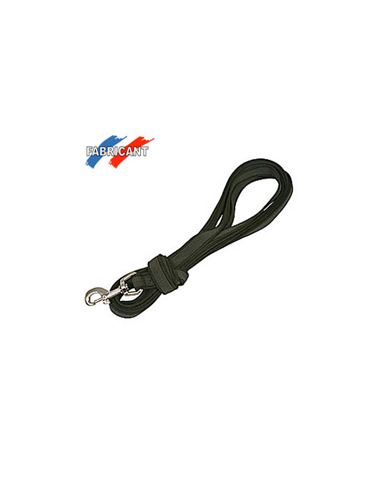 Gummierte Leine 3m ohne HS, schwarz